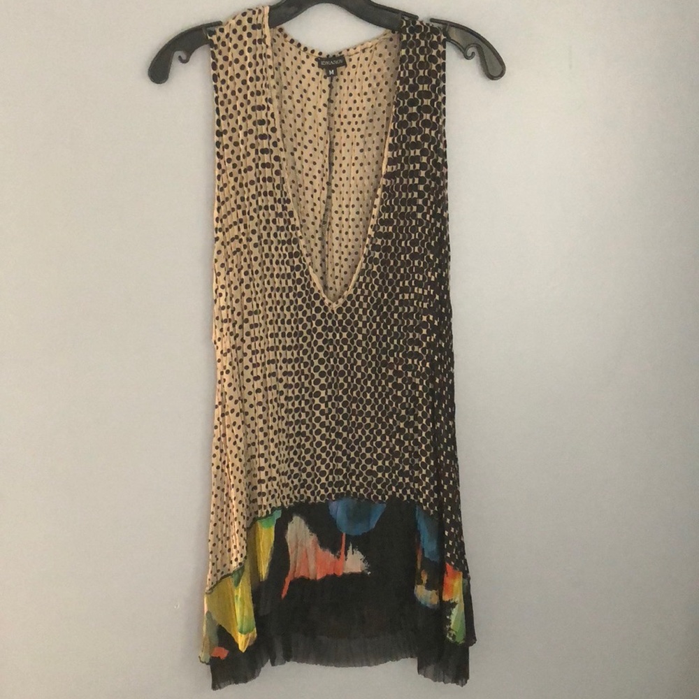 Komarov tan and black long tunic